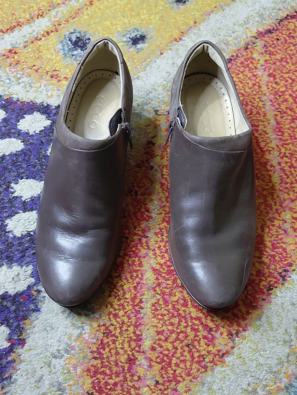 Ecco Women's Brown Leather Ankle Booties